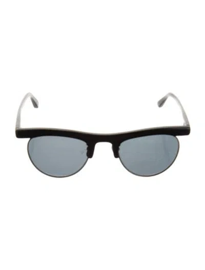 Pre-owned Oliver Peoples Round Tinted Sunglasses In Black