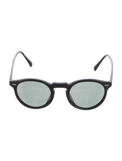 Pre-owned Oliver Peoples Round Tinted Sunglasses In Black