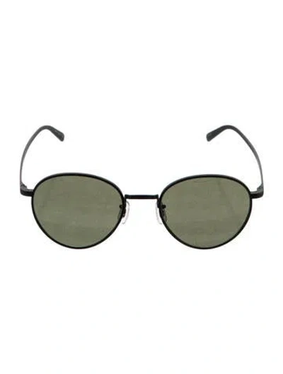 Pre-owned Oliver Peoples Round Tinted Sunglasses In Black