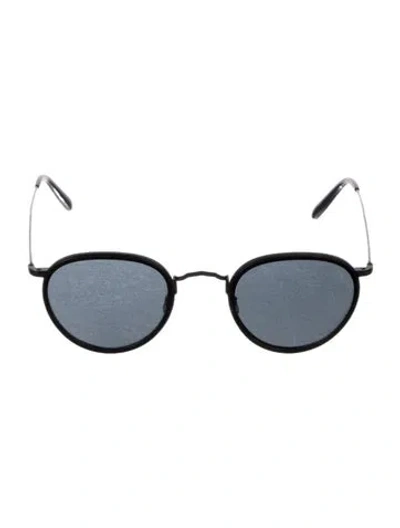 Pre-owned Oliver Peoples Round Tinted Sunglasses In Black