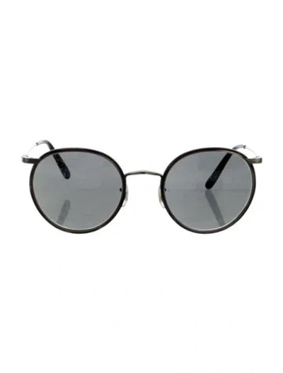 Pre-owned Oliver Peoples Round Tinted Sunglasses In Black