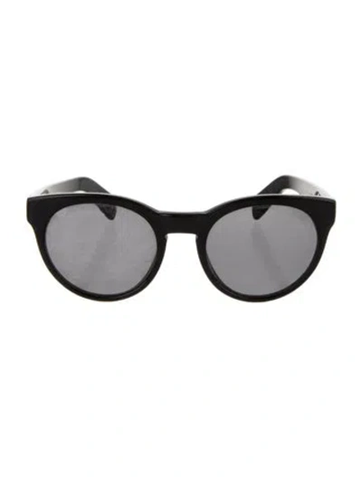Pre-owned Oliver Peoples Round Tinted Sunglasses In Black