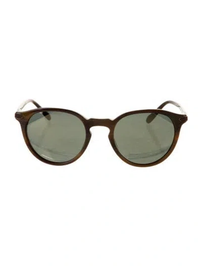 Pre-owned Oliver Peoples Round Tinted Sunglasses In Brown