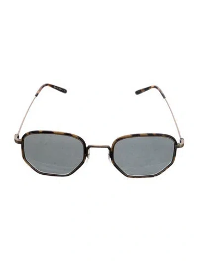 Pre-owned Oliver Peoples Round Tinted Sunglasses In Brown