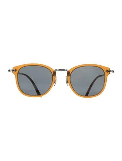 Pre-owned Oliver Peoples Round Tinted Sunglasses In Brown