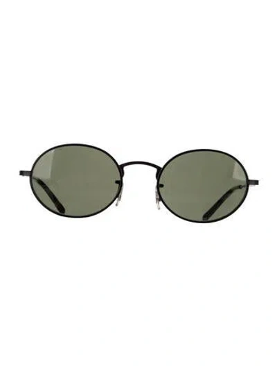 Pre-owned Oliver Peoples Round Tinted Sunglasses In Silver