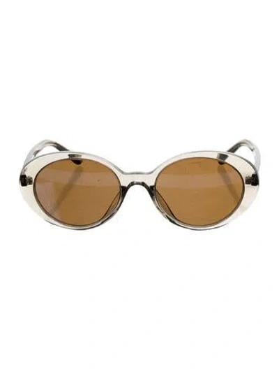 Pre-owned Oliver Peoples Round Tinted Sunglasses In Transparent