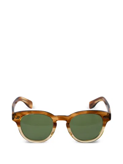 Oliver Peoples Round-frame Sunglasses In Brown