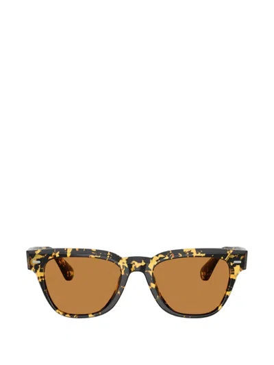 Oliver Peoples Rueny Square Tortoiseshell Sunglasses In Black