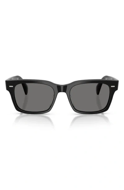Oliver Peoples Ryce 54mm Polarized Square Sunglasses In Black