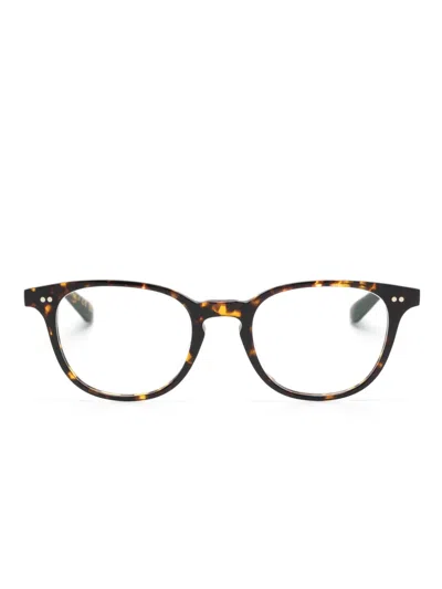 Oliver Peoples Sadao Oval-frame Glasses In Brown
