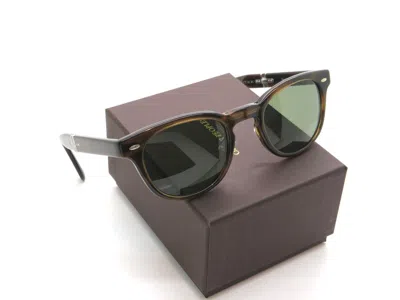 Pre-owned Oliver Peoples Sheldrake 1950 Ov5471su 167752 Bark/g-15 47mm Folding Sunglasses In Green