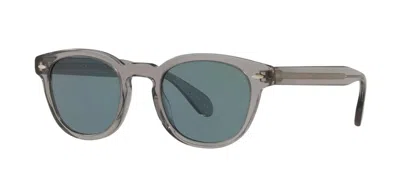 Pre-owned Oliver Peoples Sheldrake Sun Ov 5036s Workman Grey/indigo (1132/r8) Sunglasses In Blue