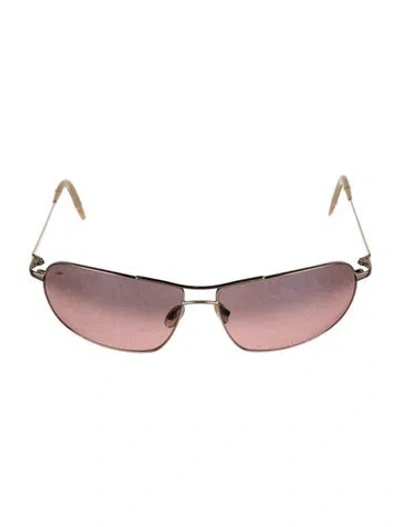 Pre-owned Oliver Peoples Shield Gradient Sunglasses In Gold