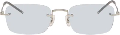 Oliver Peoples Silver Tk-10 Sunglasses In Metallic