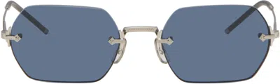 Oliver Peoples Silver Tk-13 Sunglasses In Metallic