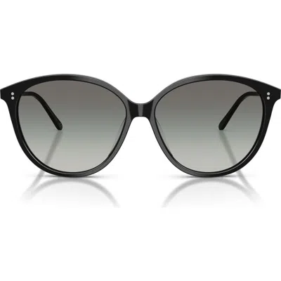 Oliver Peoples Soleau 60mm Butterfly Sunglasses In Black