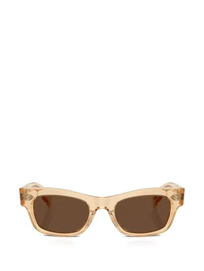 Oliver Peoples Sonia Rectangle-frame Sunglasses In Brown