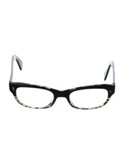 Pre-owned Oliver Peoples Square Eyeglasses In Black