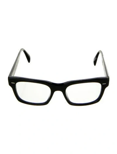 Pre-owned Oliver Peoples Square Eyeglasses In Black