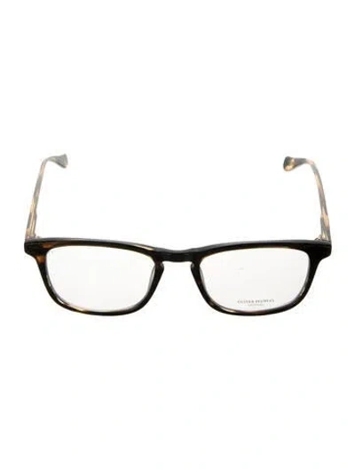 Pre-owned Oliver Peoples Square Eyeglasses In Black