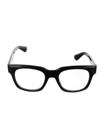 Pre-owned Oliver Peoples Square Eyeglasses In Black