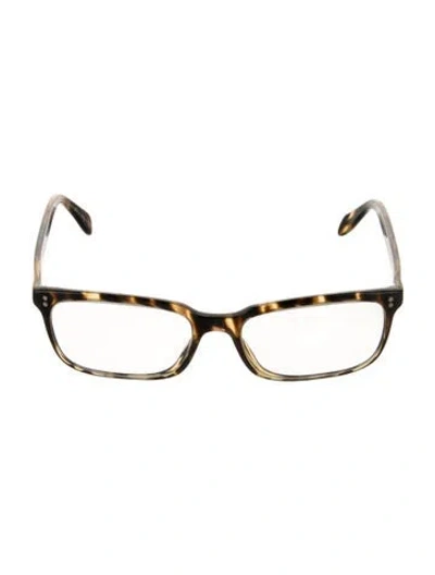 Pre-owned Oliver Peoples Square Eyeglasses In Brown