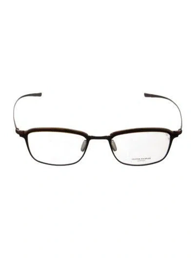Pre-owned Oliver Peoples Square Eyeglasses In Burgundy
