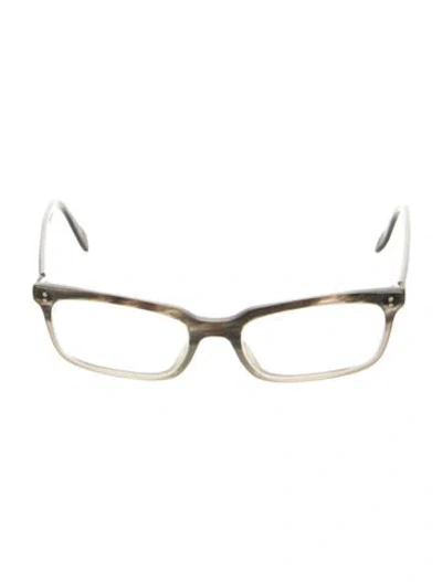 Pre-owned Oliver Peoples Square Eyeglasses In Gray