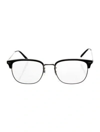 Pre-owned Oliver Peoples Square Eyeglasses In Silver