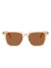 Oliver Peoples 52mm Rectangular Polarized Sunglasses In Brown