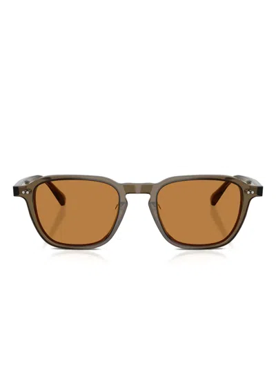 Oliver Peoples Square-frame Sunglasses In Brown