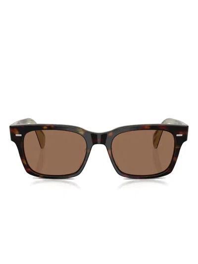 Oliver Peoples Square-frame Sunglasses In Brown