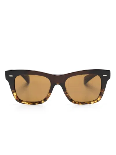 Oliver Peoples Square-frame Sunglasses In Brown