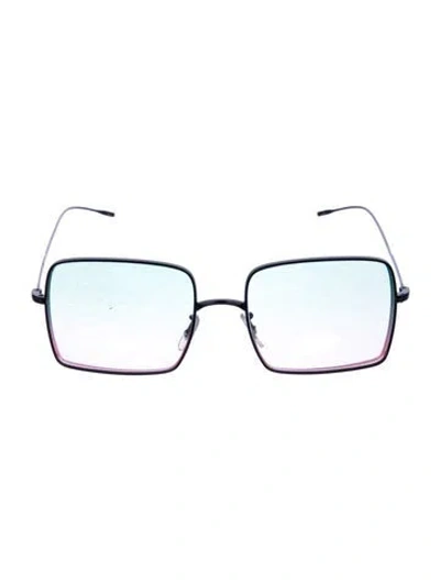Pre-owned Oliver Peoples Square Gradient Sunglasses In Black