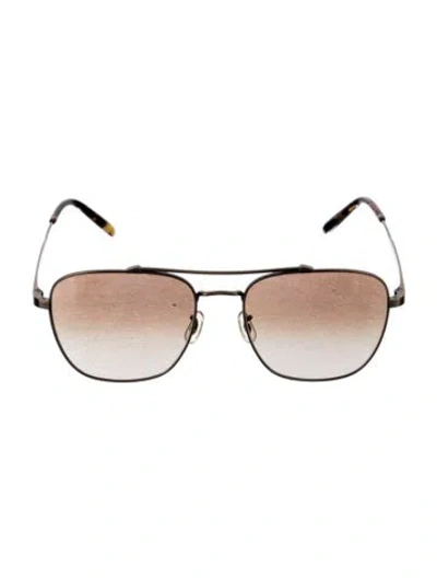 Pre-owned Oliver Peoples Square Gradient Sunglasses In Brown