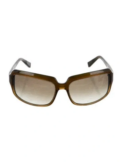 Pre-owned Oliver Peoples Square Gradient Sunglasses In Brown