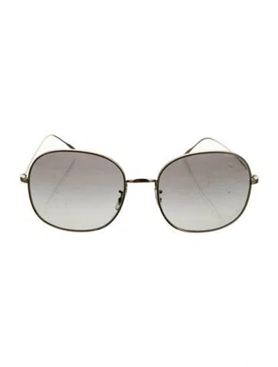 Pre-owned Oliver Peoples Square Gradient Sunglasses In Gold