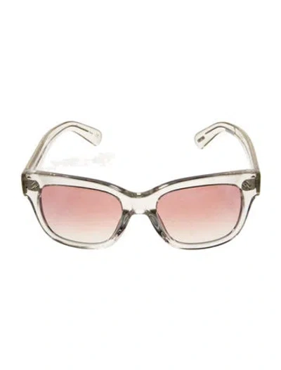 Pre-owned Oliver Peoples Square Gradient Sunglasses In Transparent