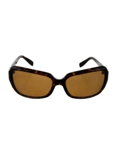 Pre-owned Oliver Peoples Square Tinted Sunglasses In Black