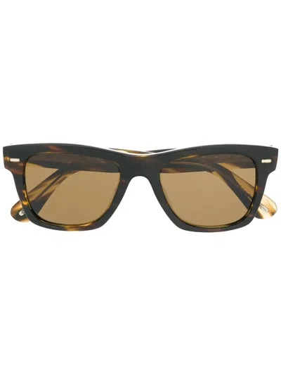 Oliver Peoples Square Tinted Sunglasses In Brown