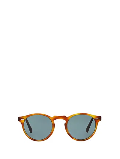 Oliver Peoples Ov5217s Semi Matte Lbr Unisex Sunglasses In Braun