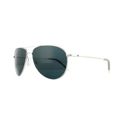 Pre-owned Oliver Peoples Sunglasses Benedict 1002 50363r Silver Blue Polarized
