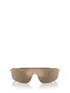 Oliver Peoples Roger Federer 138mm Rimless Shield Sunglasses In Brown