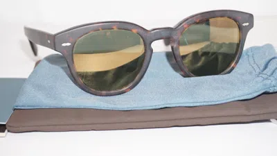 Pre-owned Oliver Peoples Sunglasses Cary Grant Ov54135u 145408 Tortoise Gold Mir 45 22 145 In Gold Mirror