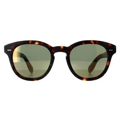 Pre-owned Oliver Peoples Sunglasses Cary Grant Ov5413su 1454o8 Sable Tortoise G15 Goldtone In Green