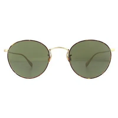 Pre-owned Oliver Peoples Sunglasses Coleridge Ov1186s 530552 Gold Tortoise G-15 Green