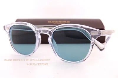 Pre-owned Oliver Peoples Sunglasses Desmon Sun Ov 5454su 1101p1 Crystal/teal Polarized In Blue