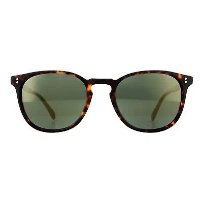 Pre-owned Oliver Peoples Sunglasses Finley Esq 5298su Sable Tortoise G15 Polarized Vfx In Green