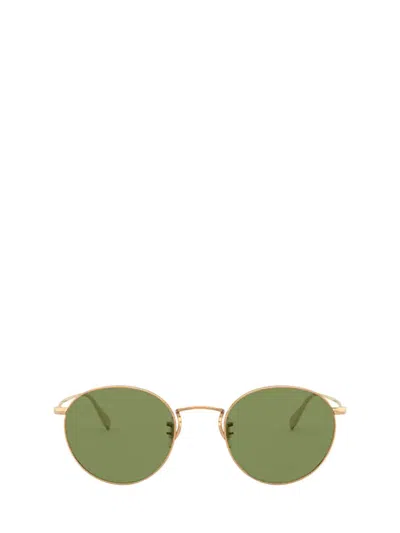 Oliver Peoples Ov1186s Coleridge Sun Metal And Crystal Round Sunglasses In Gold